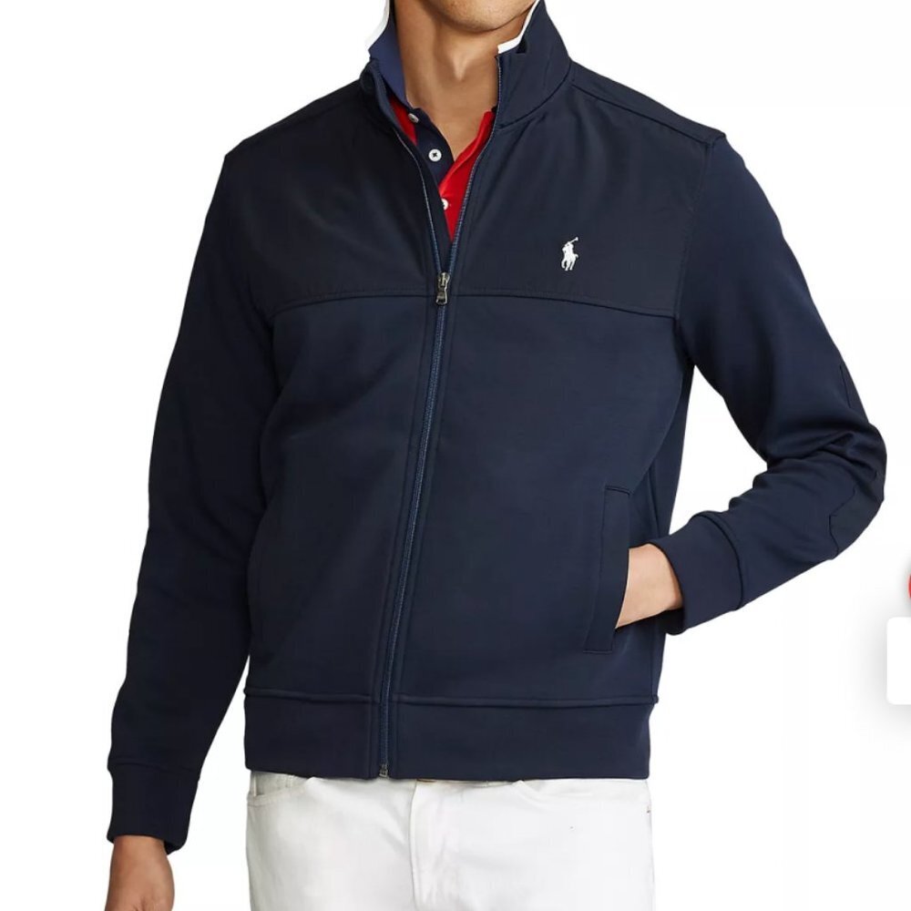 Ralph Lauren Polo Classic Hybrid Double-Knit Jacket Navy Size LT/GL